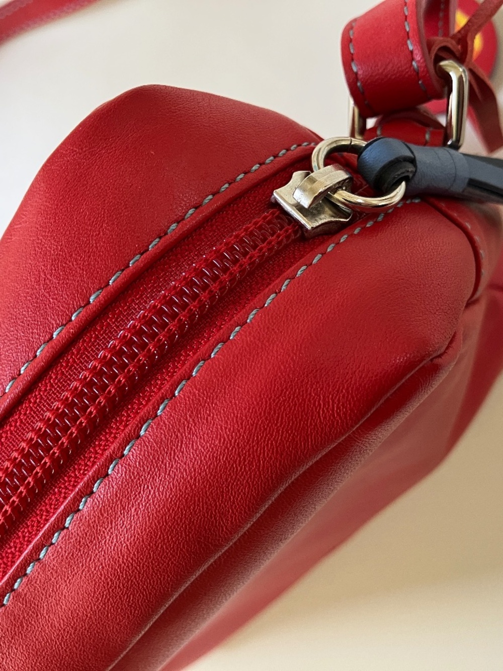 Mywalit Crossbody Bag in Red leather Small 7 in x 6 in - Picture 9 of 9